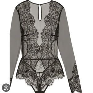 Victoria’s Secret black long sleeve lace body suit